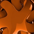 3D forme orange - fond iphone