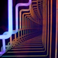 3D neon lighting - wallpaper mobile phone