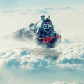 Train sur les nuages