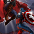 Captain America vs Thor - Fond iPhone