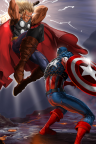 Captain America vs Thor - Fond iPhone