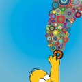 Simpson homer and magic donut - Fond iPhone