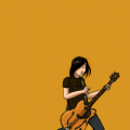 Cartoon Guitarist - Fond iPhone