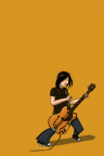 Cartoon Guitarist - Fond iPhone