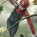 Mario fight Artwork - Fond iPhone