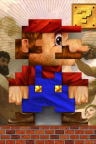 Oldfashion Artwork Mario - Fond iPhone