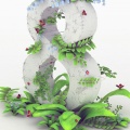 3D Huit fleurie - Fond iPhone