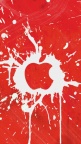 Peinture Rouge - Fond iPhone 5 - Logo Apple