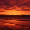 coucher de soleil orange fond ecran iPhone 6