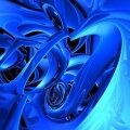 forme 3D bleu 01 fond iPhone 6