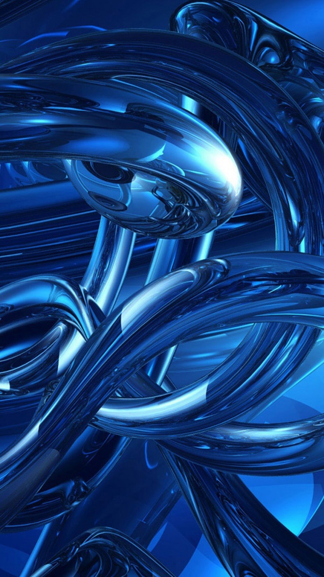 forme 3D bleu fond iPhone 6