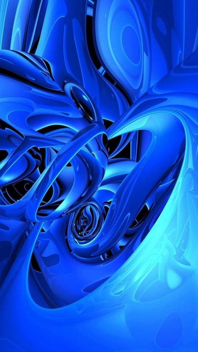 Blue 3D abstract iPhone 6 Wallpapers