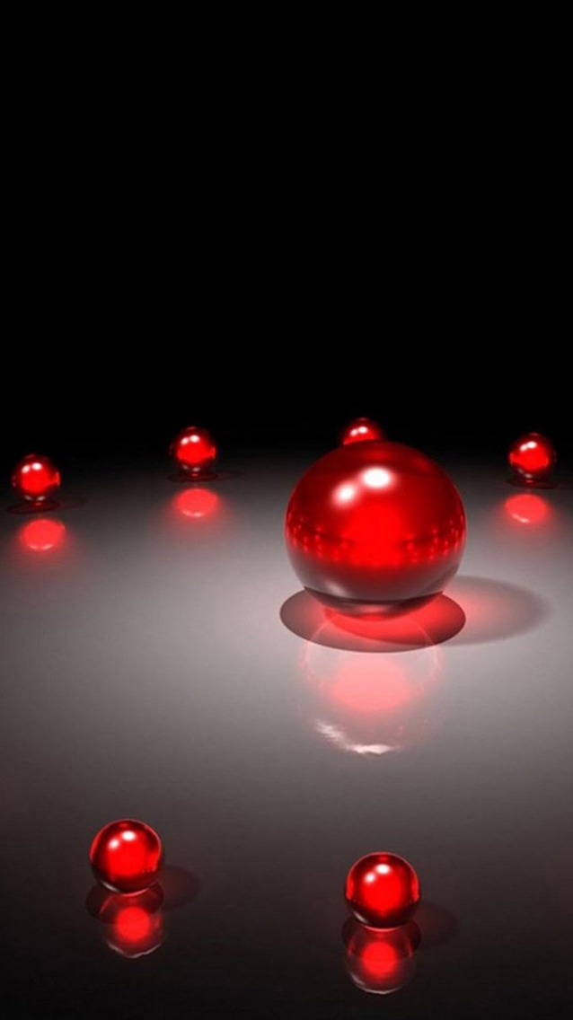 Spheres rouges 3D iPhone 6