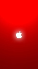Apple logo fond rouge