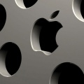 Apple logo sur grille