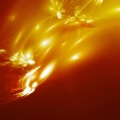 Abstract fire yellow