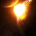 Explosion sur la terre