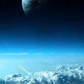 Planète terre et nuage