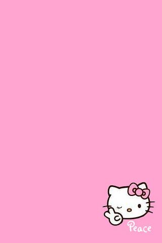 hello kitty peace - iPhone Wallpaper