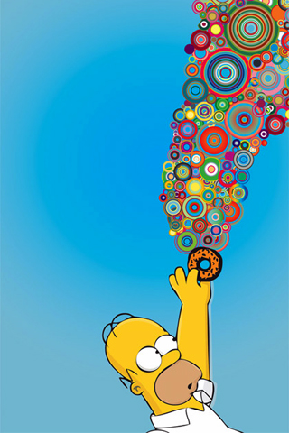 Simpson homer and magic donut - Fond iPhone.jpg