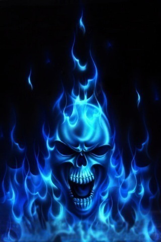 Skull blues flames - Fond iPhone.jpg