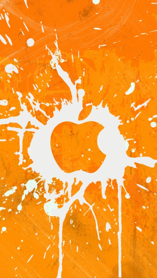 Peinture orange - Fond iPhone 5 - Logo Apple.jpg