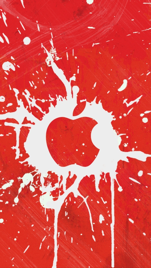 Peinture Rouge - Fond iPhone 5 - Logo Apple.jpg